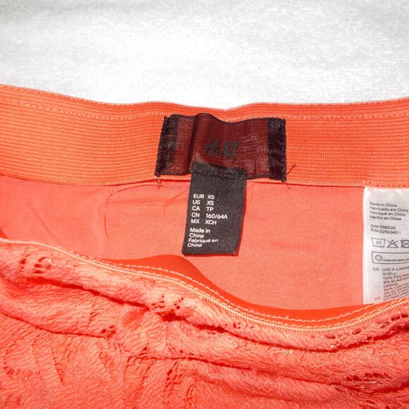 H&M Orange high-low lace skirt in XS - Picture 4 of 7
